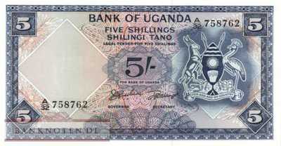 Uganda - 5  Shillings (#001a_UNC)