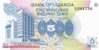 Uganda - 5  Shillings (#010_UNC)