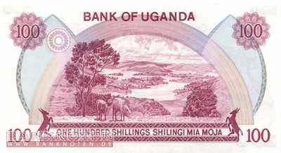 Uganda - 100  Shillings (#019b_UNC)