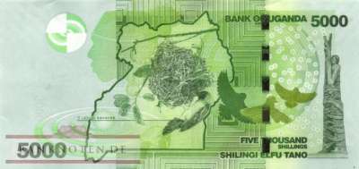 Uganda - 5.000  Shillings (#051f_UNC)
