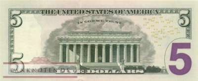 USA - 5  Dollars (#551-B_UNC)