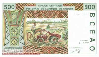 Togo - 500  Francs (#810Tm_UNC)