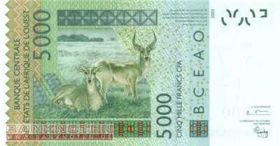 Togo - 5.000  Francs (#817Ta_UNC)