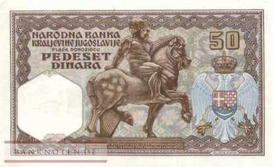 Jugoslawien - 50  Dinara (#028_XF)
