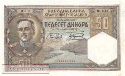 Jugoslawien - 50  Dinara (#028_XF)