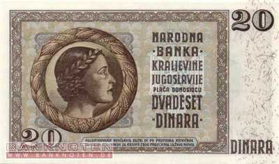 Jugoslawien - 20  Dinara (#030_UNC)