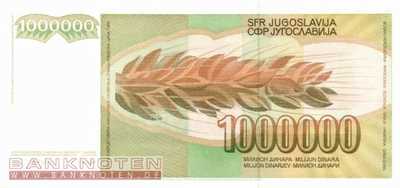 Jugoslawien - 1 Million  Dinara (#099_UNC)