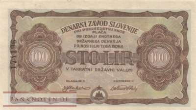 Jugoslawien/Slowenien - 100  Lir - Partisanen Ausgabe (#S117_XF)