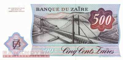 Zaire - 500  Zaires (#030b_UNC)