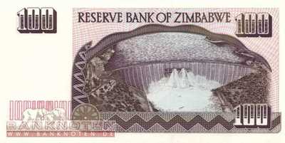 Zimbabwe - 100  Dollars (#009_UNC)