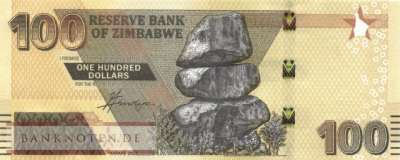 Zimbabwe - 100  Dollars (#106b_UNC)
