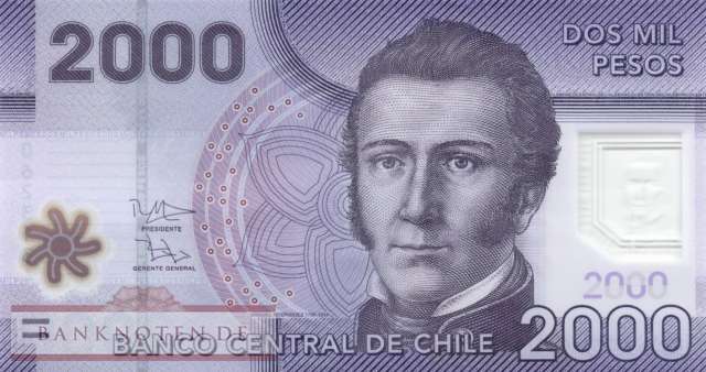 Chile - 2.000  Pesos (#162b_UNC)