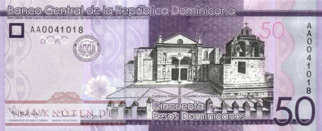 Dominikanische Republik - 50  Pesos Dominicanos (#189a_UNC)