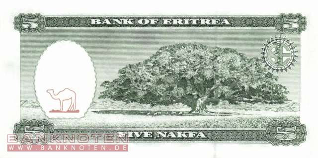 Eritrea - 5 Nakfa (#002_UNC)