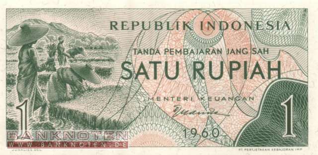 Indonesien - 1  Rupiah (#076_UNC)
