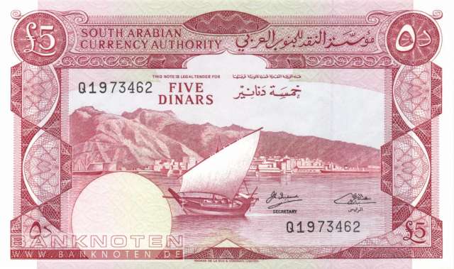 Jemen Dem. Rep. - 5  Dinars (#004b_UNC)