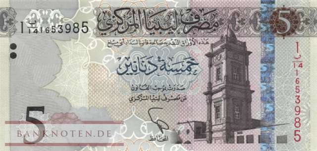 Libyen - 5  Dinars (#081_UNC)