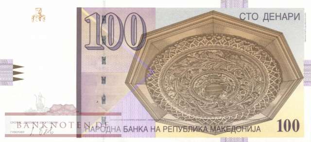 Mazedonien - 100  Denari (#016k_UNC)