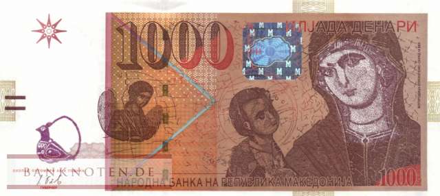 Mazedonien - 1.000  Denari (#022c_UNC)