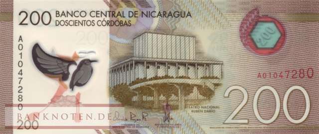 Nicaragua - 200  Cordobas (#213_UNC)