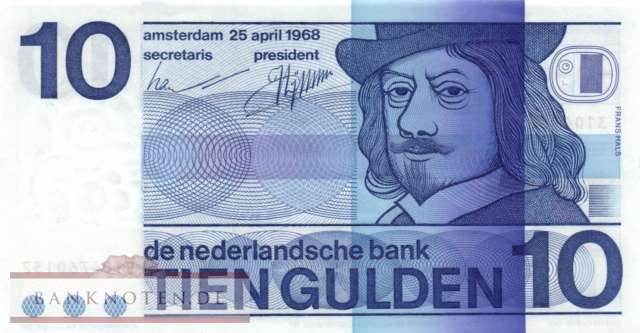 Netherlands - 10 Gulden (#091b_UNC)