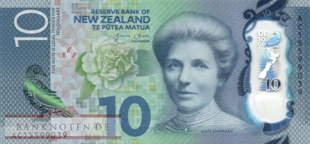 Neuseeland - 10  Dollars (#192a_UNC)
