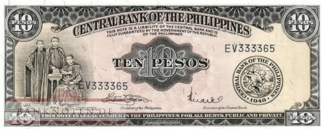 Philippinen - 10  Pesos (#136f_UNC)