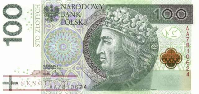 Polen - 100  Zlotych (#186a_UNC)