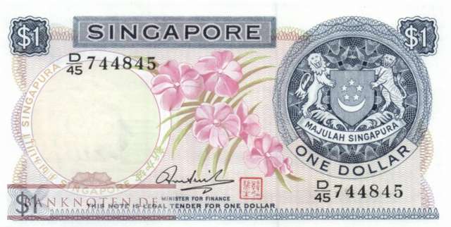 Singapur - 1  Dollar (#001d_UNC)