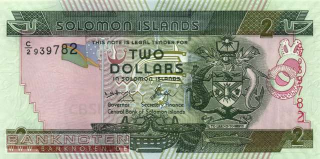 Salomonen - 2  Dollars (#025-U8_UNC)