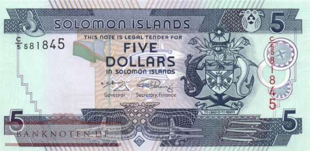 Salomonen - 5  Dollars (#026-U9_UNC)