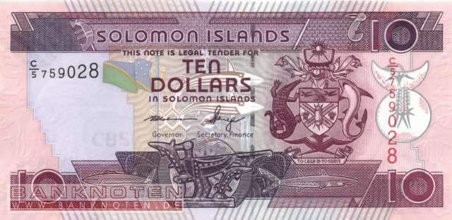 Salomonen - 10  Dollars (#027-U10_UNC)