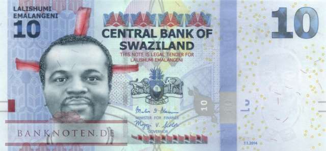 Swaziland - 10  Emalangeni (#036b_UNC)