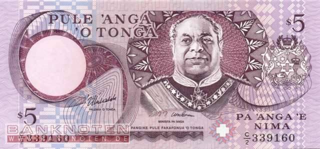 Tonga - 5  Pa'anga (#033c_UNC)