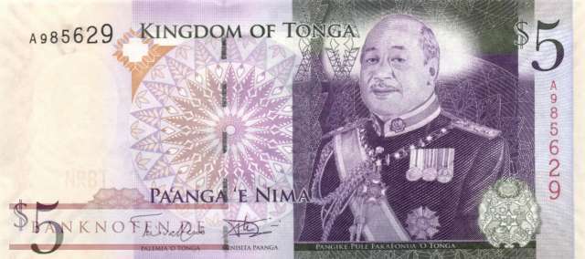Tonga - 5  Pa anga (#039b_UNC)