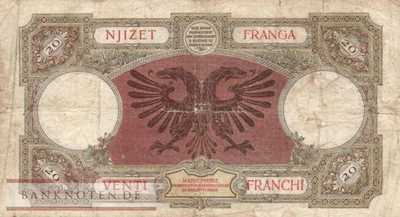 Albania - 20  Franga (#013_VG)