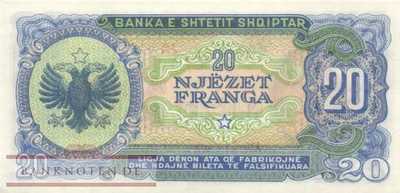 Albanien - 20  Franga (#016_UNC)