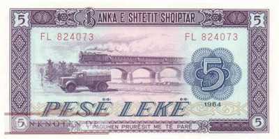 Albanien - 5  Leke (#035a_UNC)