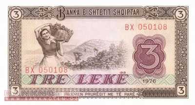 Albanien - 3  Leke (#041a_UNC)