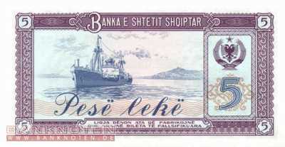 Albania - 5  Leke (#042a_UNC)