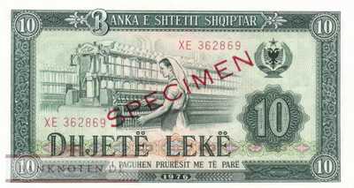 Albanien - 10  Leke - SPECIMEN (#043s2_UNC)