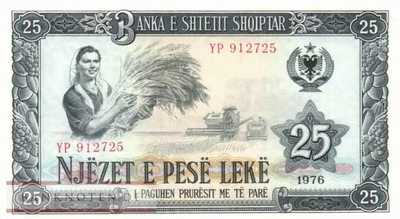 Albania - 25  Leke (#044a_UNC)