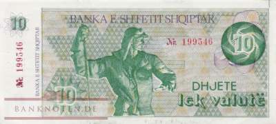 Albanien - 10  Leke (#049a_F)