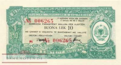 Albanien - 10  Buona Lek (#FX26_UNC)