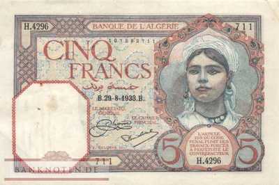 Algeria - 5  Francs (#077a-33_VF)