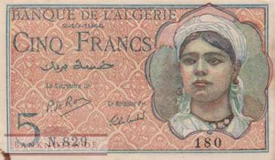 Algeria - 5  Francs (#094b_XF)