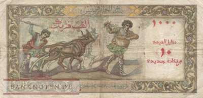 Algeria - 10  Nouveaux Francs (#112_F)