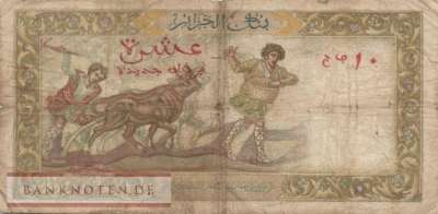 Algeria - 10  Nouveaux Francs (#119a-59_VG)