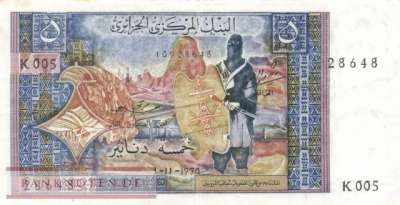 Algerien - 5  Dinars (#126a_VF)