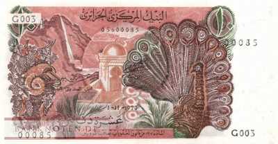 Algerien - 10  Dinars (#127a_UNC)